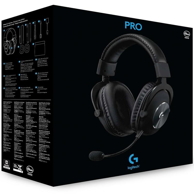 Headset Gamer Pro, Logitech G, Microfones e Fones de Ouvido