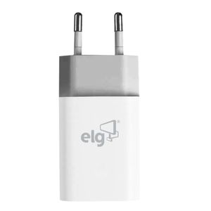 Carregador de Parede Universal ELG 1 Entrada USB Tipo-C Branco - W124C