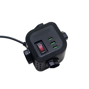 Kit 2 Filtro De Linha Qualitronix 4 Tomadas 3USB Com Cabo Eletrico QCFL4-CPUSB