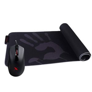 Kit Gamer Bloody Mouse 10000DPI + MousePad RGB Preto