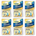 kit-6-fitas-rotulador-brother-12mm-m231-preto-branco