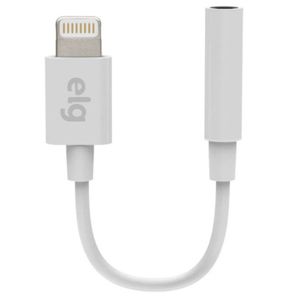 Adaptador de Audio Para Apple Lightning Audio e Microfone 8,5cm PVC Branco