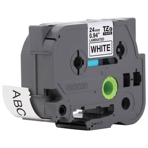 Fita Brother 24mm Preto e Branco para Rotuladores TZE251