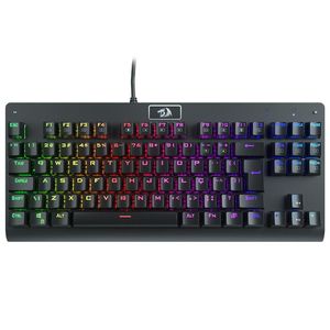 Teclado Gamer Redragon Mecanico Dark Avenger Rainbow K568R PT-RED