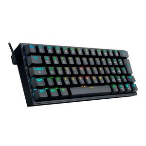 Teclado Gamer Mecanico Redragon K616 FIZZ PRO RGB Preto Switch Azul