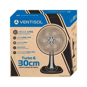 Ventilador de Mesa Turbo Ventisol 220V Premium 30CM TURBO6P Bronze