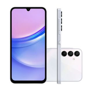 Smartphone Samsung Galaxy A15 5G Tela 6.5" Camera Tripla Traseira 4GB RAM 128GB Azul Claro