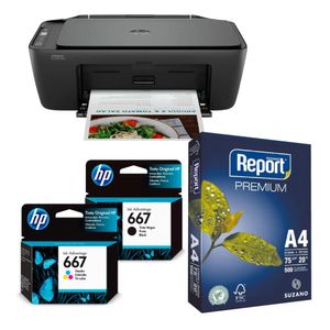 Kit HP 2874 + Resma A4 + HP667