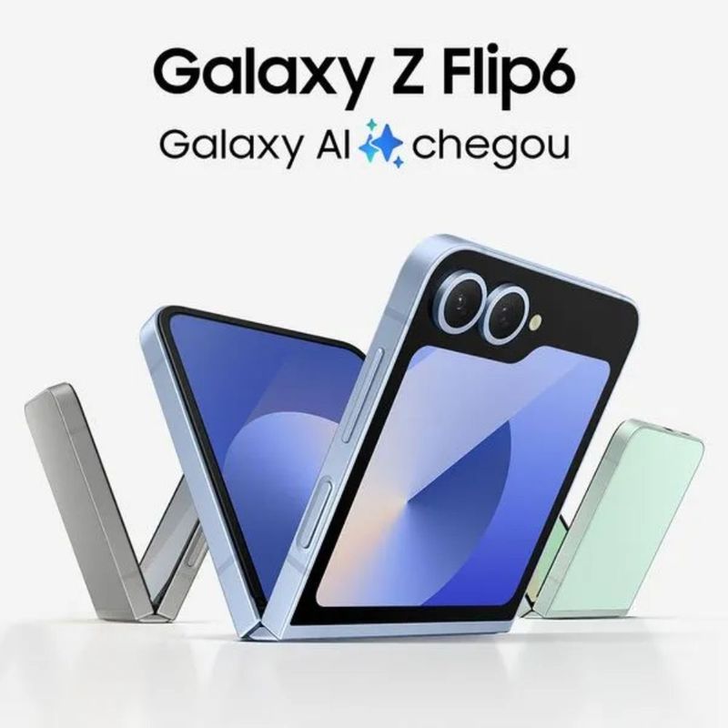 スマートフォン本体 galaxy z flip 6 Samsung Celular Galaxy Z Flip6 5G, 512GB, 12GB RAM, Tela 6.7