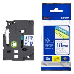 Fita para Rotulador Brother 18MM TZE243 Branco e Azul