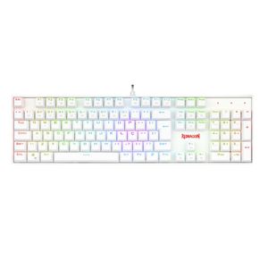 Teclado Gamer Mecanico Redragon Mitra Lunar White RGB Switch Brown K551W-RGB-PT-BROWN