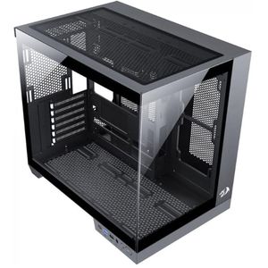 Gabinete Gamer Redragon Wideload Pro Mid Tower Vidro Temperado ATX Sem Fan CA-604B-PRO