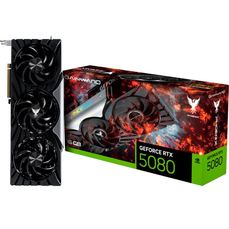 Gainward PhoenixGeForce RTX 5080 16GB動作品 Placa de Video RTX 5080 16GB Gainward em Promocao - Primetek