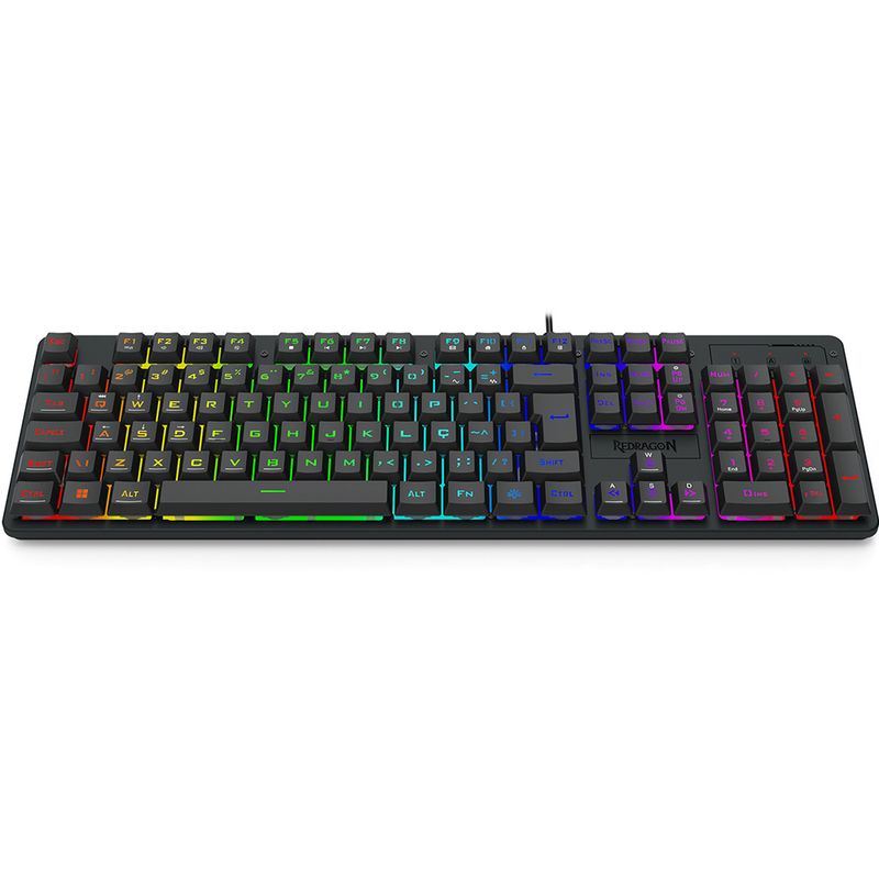teclado-membrana-gamer-redragon-netherbane-iluminacao-rainbow-preto-abnt2-k521-r-pt