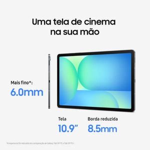 Tablet Samsung Galaxy Tab S10 FE 128GB Tela de 10 9  Camera Frontal de 12MP Cinza