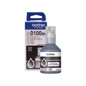 Garrafa de tinta Brother para recarga de equipamento Inkjet, Preta, BTD100BK - CX 1 UM